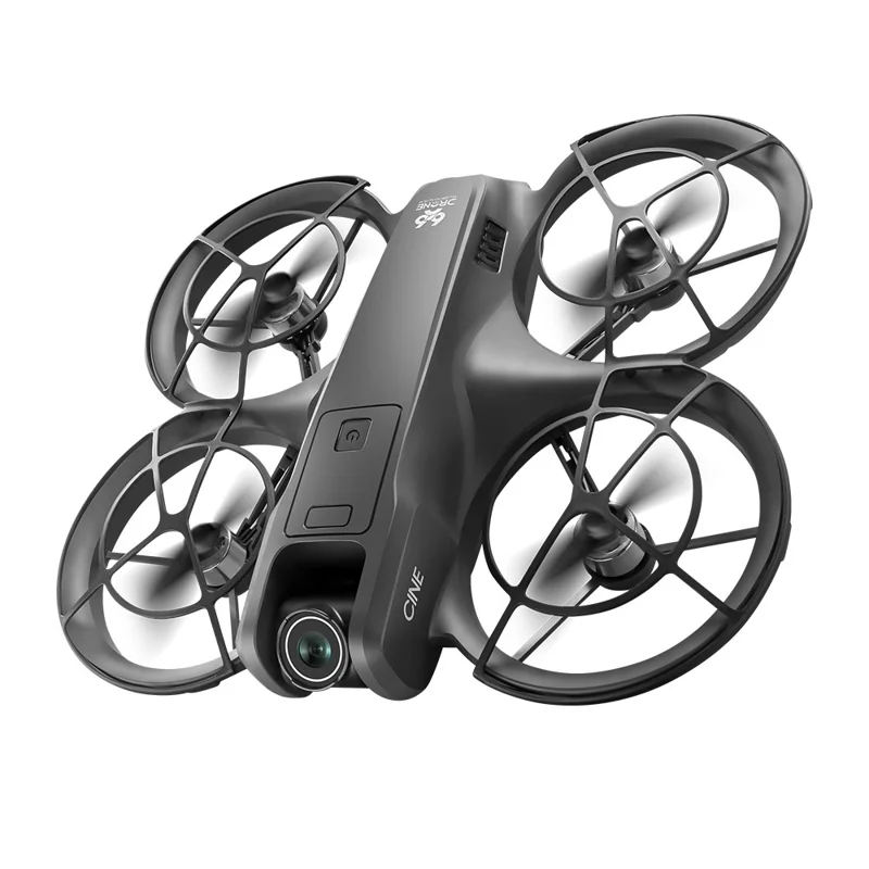 V666 Dual HD Camera Mini Drone Optical Flow Positioning RC Aircraft with Screen Remote, 1 Battery - Black