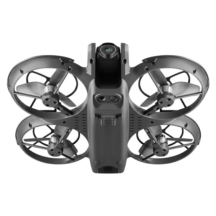 V666 Dron Mini con Doble Cámara HD, Posicionamiento por Flujo Óptico, Aeronave Teledirigida con Pantalla y Mando a Distancia, 2 Baterías - Negro