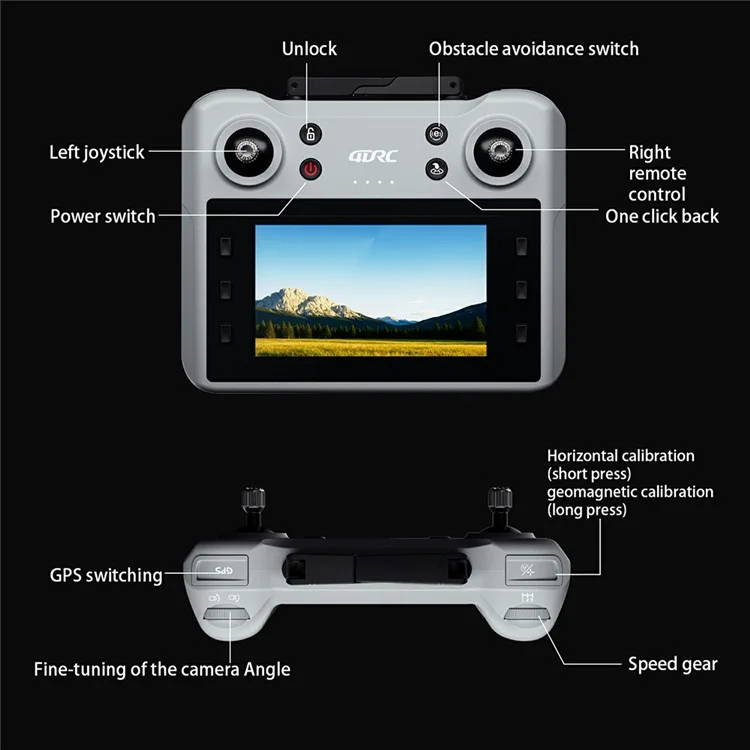 4DRC 4D-F8 GPS Positioning RC Drone HD Aerial Photography Brushless Quadcopter with Obstacle Avoidance, Single Battery