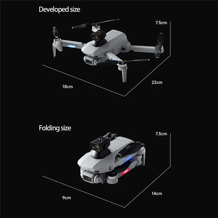 4DRC 4D-F8 Drone GPS con Fotografia Aerea HD, Quadricottero Brushless con Evitamento Ostacoli, Tre Batterie