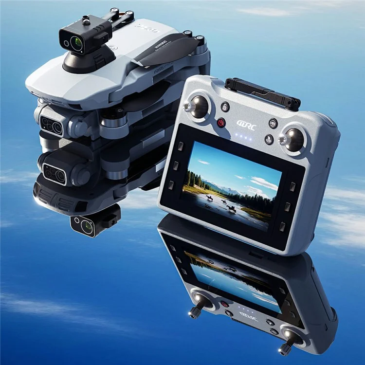 4DRC 4D-F8 Drone GPS con Fotografia Aerea HD, Quadricottero Brushless con Evitamento Ostacoli, Tre Batterie