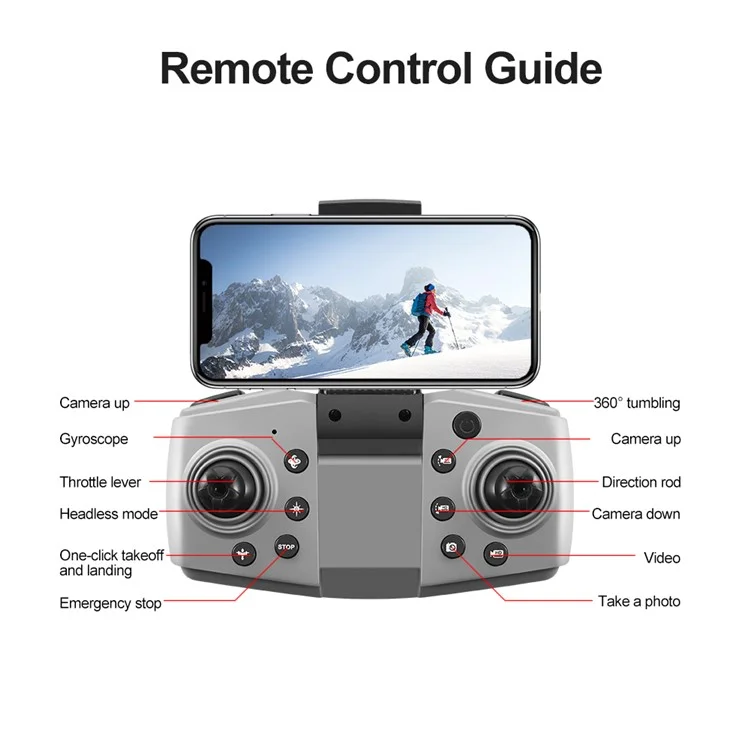 M88 Drone Quadricoptère avec Stabilisation par Flux Optique et Double Caméra HD pour Photographie Aérienne, Trois Batteries