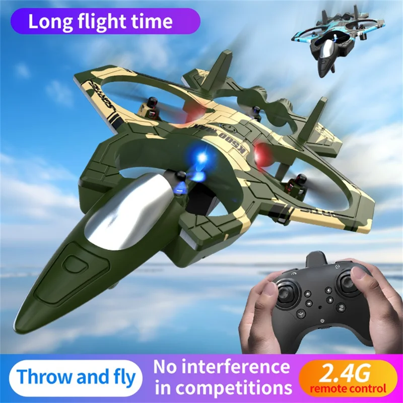 K500 MAX Remote Control Quadcopter Drone Altitude Hold Flight Stunt Toy RC Aircraft, Single Battery - Camo Green