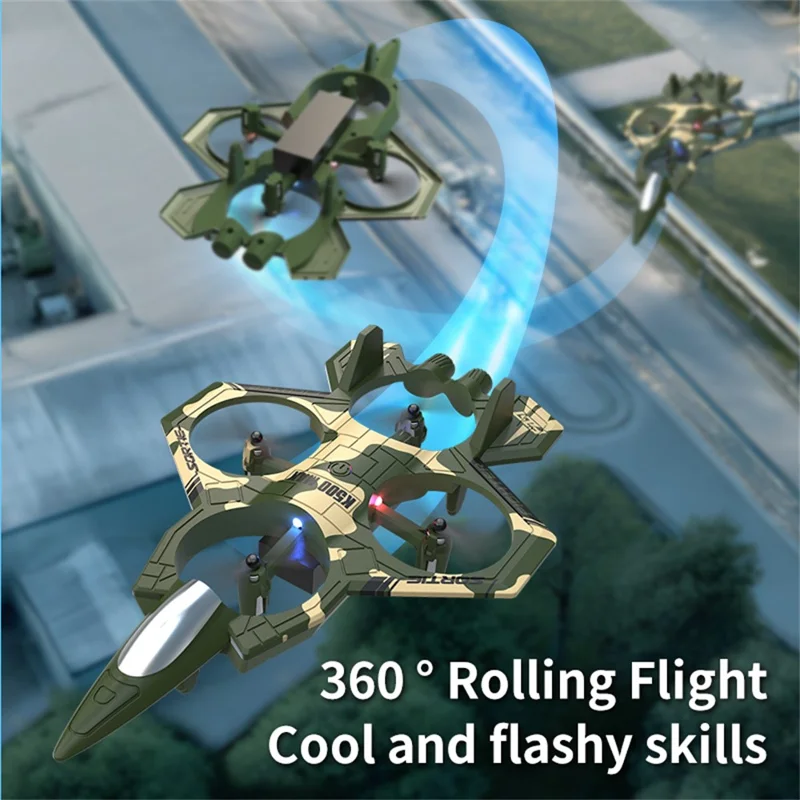 K500 MAX Dron Cuadricóptero de Control Remoto con 3 Baterías, Aeronave de Juguete con Mantenimiento de Altitud y Acrobacias - Azul Camuflaje