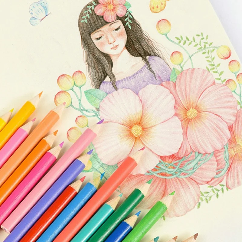 208 Crayons de Couleur Aquarellables pour Dessin, Esquisse et Peinture - Rose