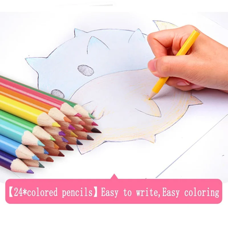 208 Crayons de Couleur Aquarellables pour Dessin, Esquisse et Peinture - Rose