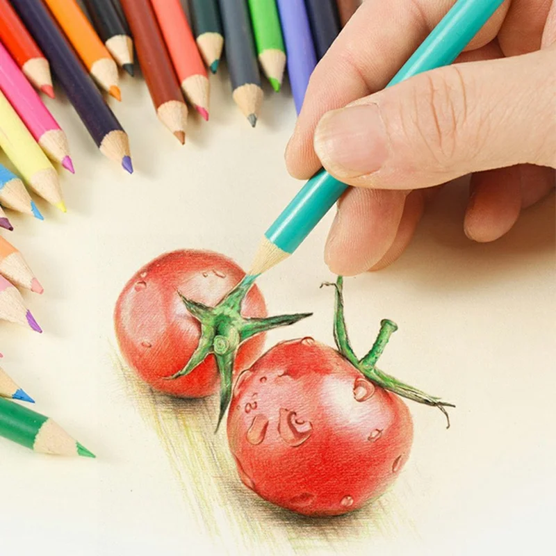 208 Crayons de Couleur Aquarellables pour Dessin, Esquisse et Peinture - Rose