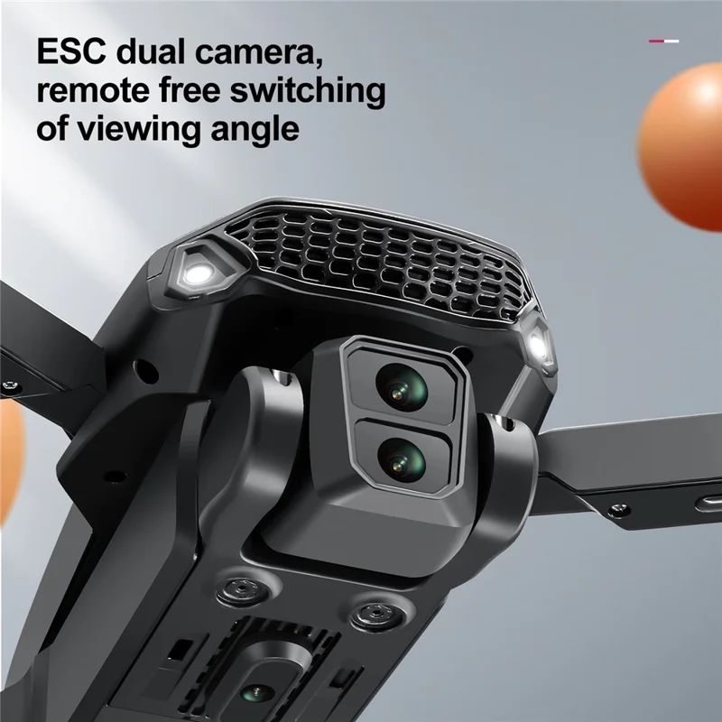 E88 GT Drone Quadricottero Pieghevole RC con Mantenimento dell'Altitudine, Modalità Senza Testa, Telecomando con Ampio Display, Singola Batteria - Nero