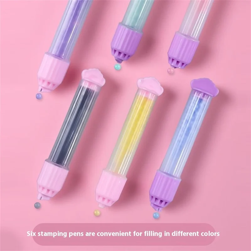 Kit de Manualidades DQ25-1 con Pegatinas para Pintar y Hacer Cuentas de Princesas de Dibujos Animados, Patrón Aleatorio