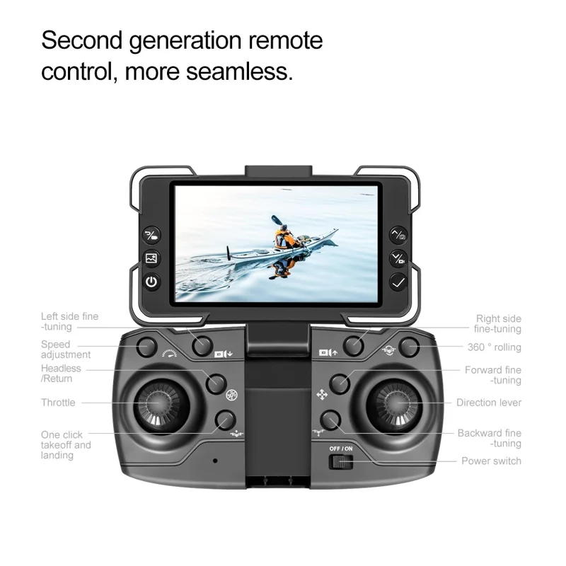 M10 Brushless Motor Foldable Drone Aerial Photography HD Camera Optical Flow Positioning Aircraft, with Single Battery - Black