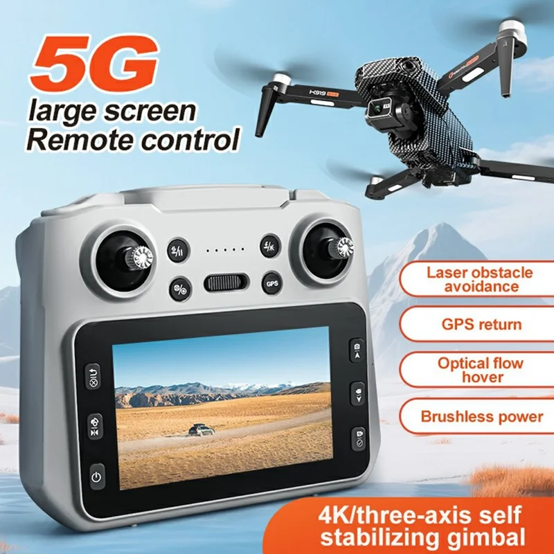 K919MAX Laser Obstacle Avoidance Aerial Photography 4K HD Drone 3-Axis Gimbal Brushless Quadcopter, Single Battery