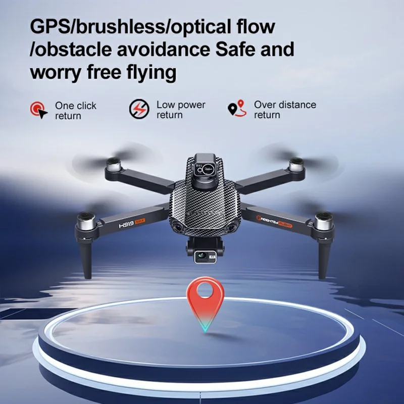 K919MAX Laser Obstacle Avoidance Aerial Photography 4K HD Drone 3-Axis Gimbal Brushless Quadcopter, Single Battery