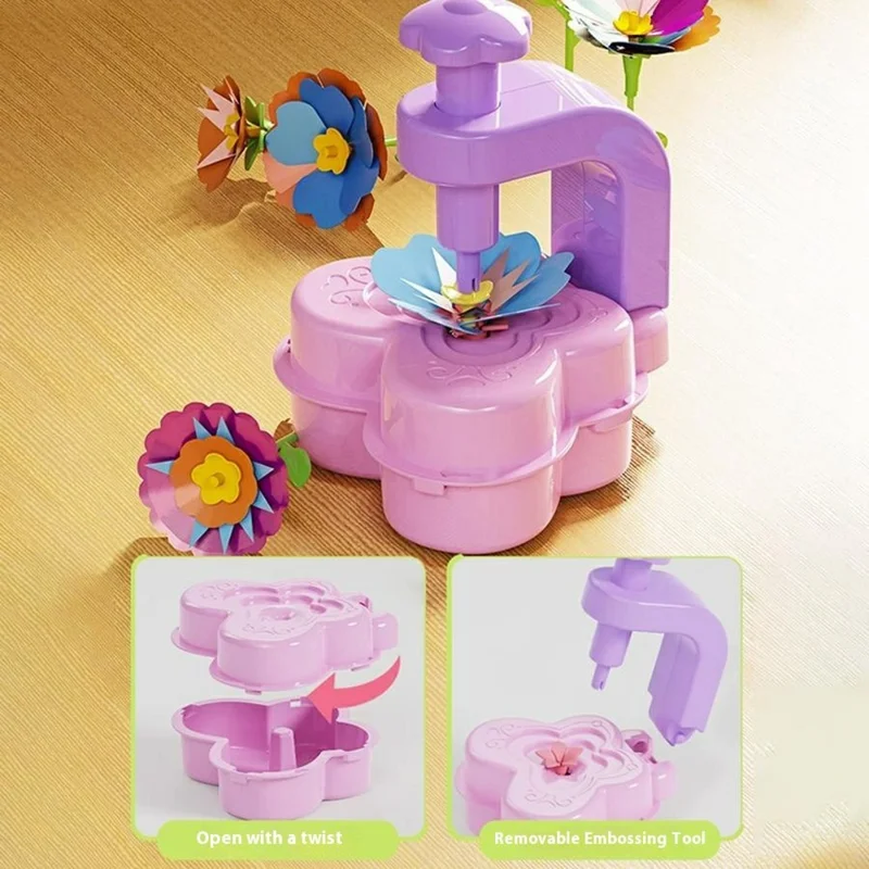 2629-T38A Kreative DIY Blumenpresse für Kinder Handgemachtes Blumenarrangement Set Lernspielzeug Geschenk