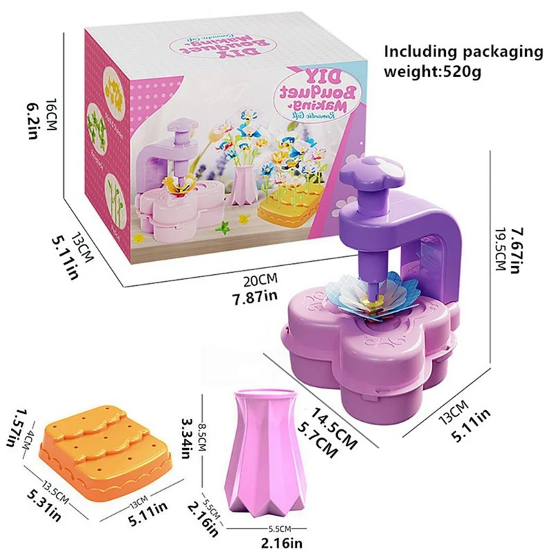 2629-T38A Kreative DIY Blumenpresse für Kinder Handgemachtes Blumenarrangement Set Lernspielzeug Geschenk