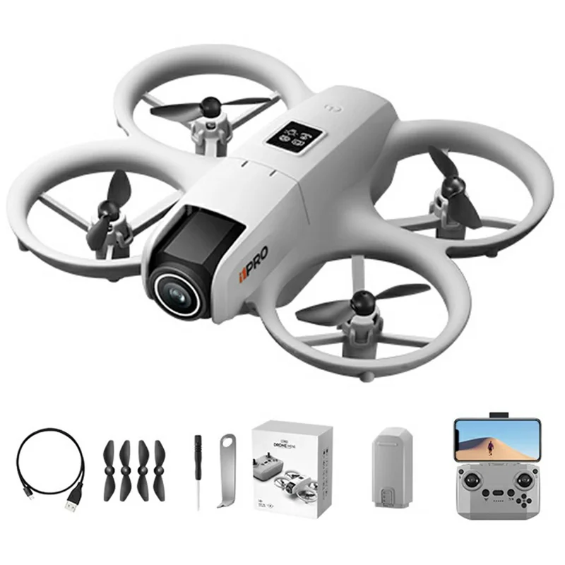 i1PRO 4K HD Camera Drone Intelligent Obstacle Avoidance Kids RC Quadcopter Mini Aircraft Toy, 1 Battery