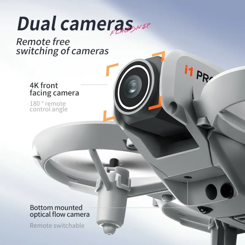 i1PRO 4K HD Camera Drone Intelligent Obstacle Avoidance Kids RC Quadcopter Mini Aircraft Toy, 1 Battery