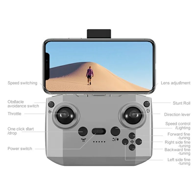 i1PRO 4K HD Camera Drone Intelligent Obstacle Avoidance Kids RC Quadcopter Mini Aircraft Toy, 1 Battery