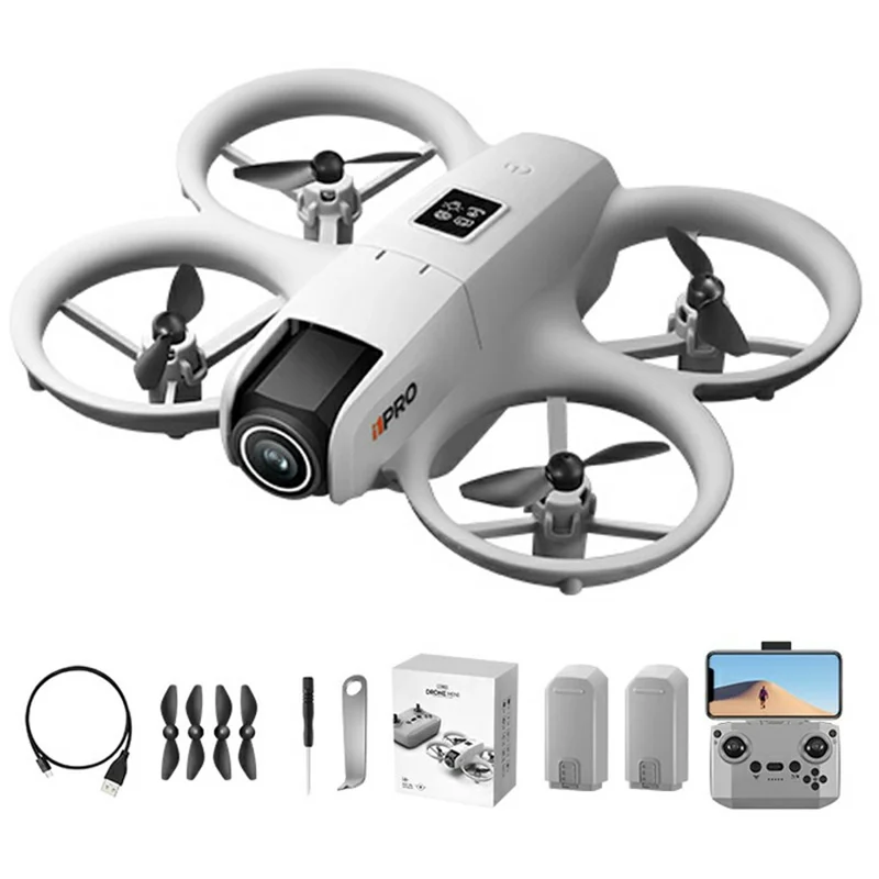 i1PRO 4K HD Kamera-Drohne mit intelligenter Hinderniserkennung Kinder-Fernbedienungs-Quadcopter Mini-Flugzeug Spielzeug, 2 Batterien
