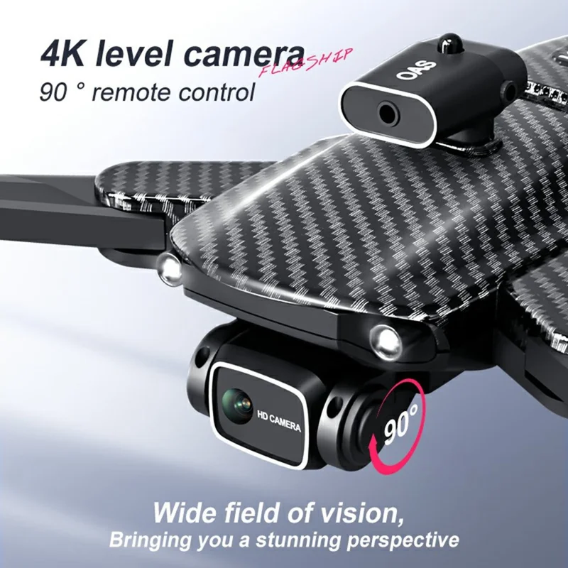 K611 MAX 4K HD Aerial Photography Foldable Quadcopter Obstacle Avoidance Carbon Fiber Texture Drone, 1 Battery