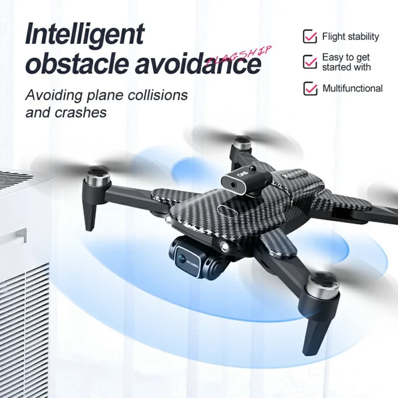K611 MAX 4K HD Aerial Photography Foldable Quadcopter Obstacle Avoidance Carbon Fiber Texture Drone, 1 Battery