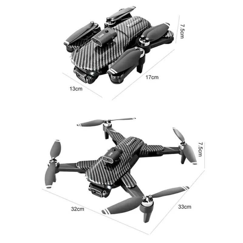 K611 MAX 4K HD Aerial Photography Foldable Quadcopter Obstacle Avoidance Carbon Fiber Texture Drone, 1 Battery
