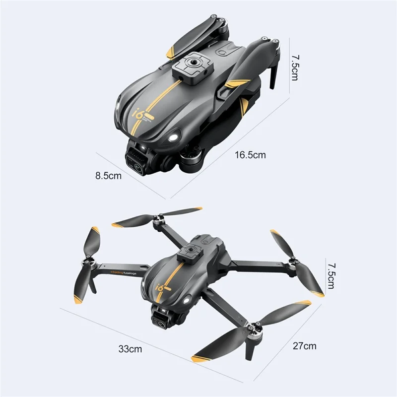 i6 MAX HD Drone de Photographie Aérienne avec Vision Nocturne, Quadricoptère sans Balais avec Évitement d'Obstacles, 1 Batterie