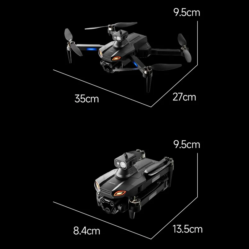 4DRC 4D-M7 Drone per Fotografia Aerea con GPS, Motore Brushless e Rilevamento Ostacoli, Aereo RC con Doppia Batteria - Nero