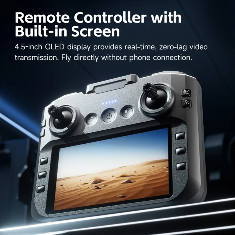 4DRC 4D-M7 Drone per Fotografia Aerea con GPS, Motore Brushless e Rilevamento Ostacoli, Aereo RC con Doppia Batteria - Nero