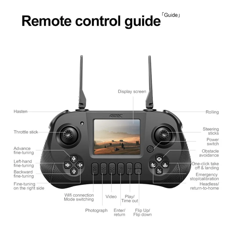 4DRC 4D-F1 HD Camera Obstacle Avoidance Optical Flow Positioning Remote Control Aircraft with Dual Battery