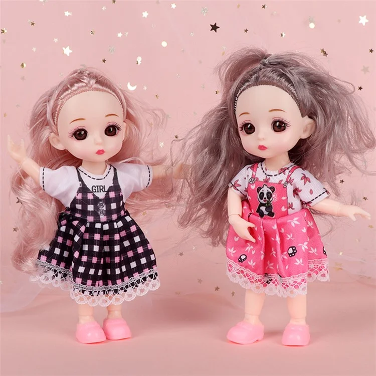 6Pcs / Set 6-inch Cartoon Plastic Simulation Doll Joint Movable Vivid Dolls Children Toy