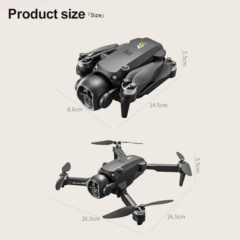 M7 Drone Ótico de Posicionamento por Fluxo de Imagem com Câmera Dupla, Dobrável, Sem Escova, FPV com Tela de 4,3 Polegadas e Controle Remoto, Bateria Única