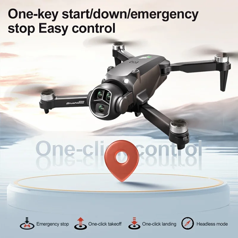 M7 Drone Ótico de Posicionamento por Fluxo de Imagem com Câmera Dupla, Dobrável, Sem Escova, FPV com Tela de 4,3 Polegadas e Controle Remoto, Bateria Única