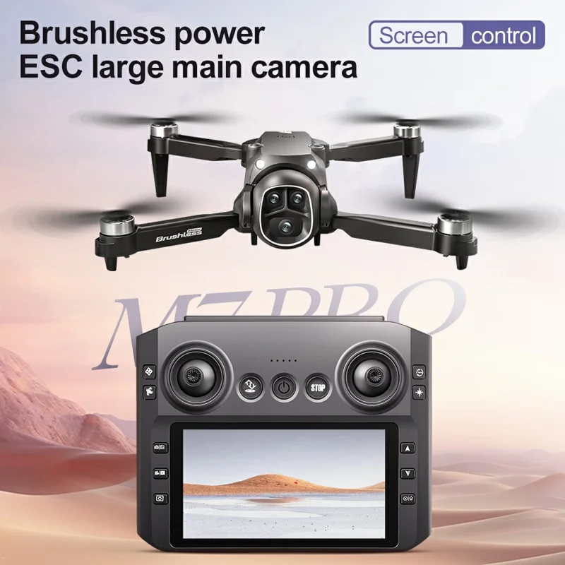 M7 Optischer Strömungssensor Positionierung Dual-Kamera Faltbarer Bürstenloser FPV-Drohne mit 4,3 Zoll Bildschirm Fernbedienung, Drei Batterien