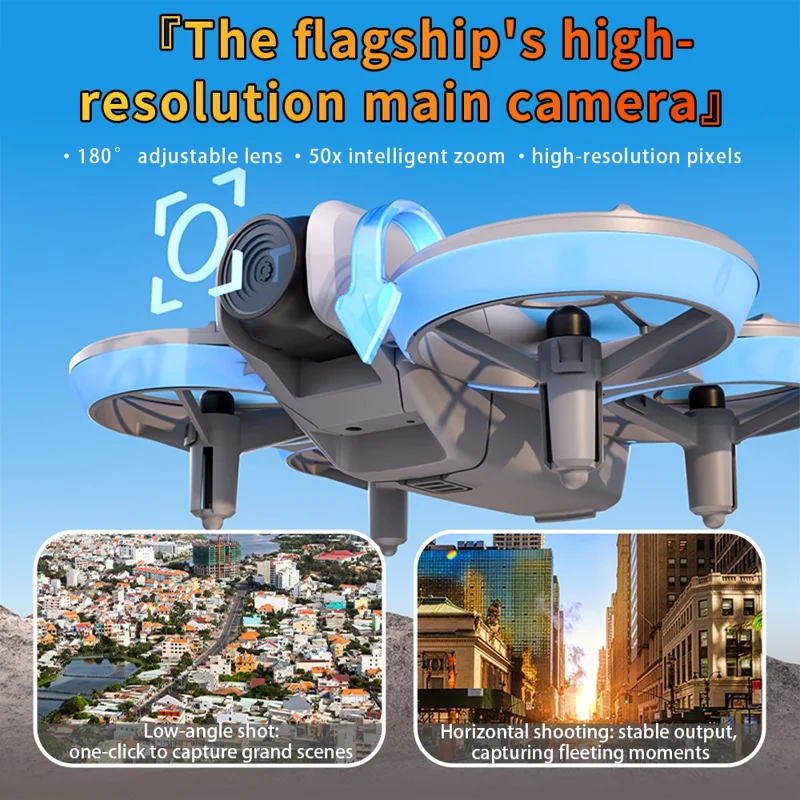 E69 Mini RC Drone Optical Flow Aerial Photography FPV Aircraft with Screen Controller, 3 Battery