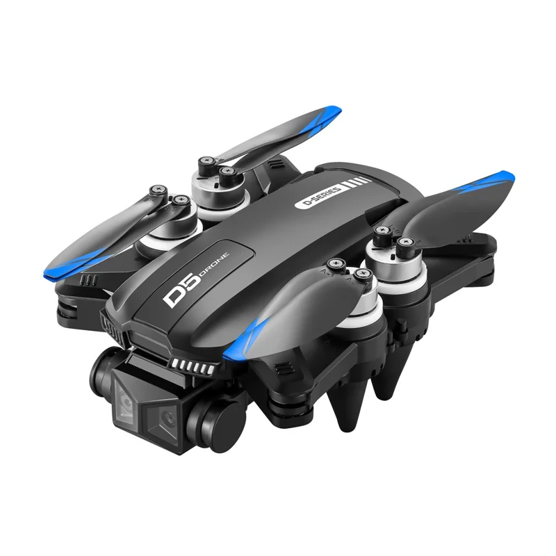 D5 HD Dron Cuadricóptero de Fotografía Aérea con Evitación de Obstáculos, Brushless, Controlador con Pantalla, 2 Baterías