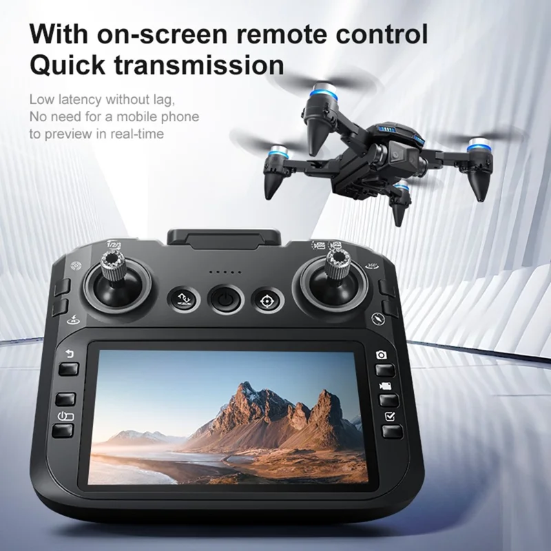 Cuadricóptero D5 HD Aerial Photography con Evitación de Obstáculos, Brushless, con Pantalla y Controlador, 3 Baterías