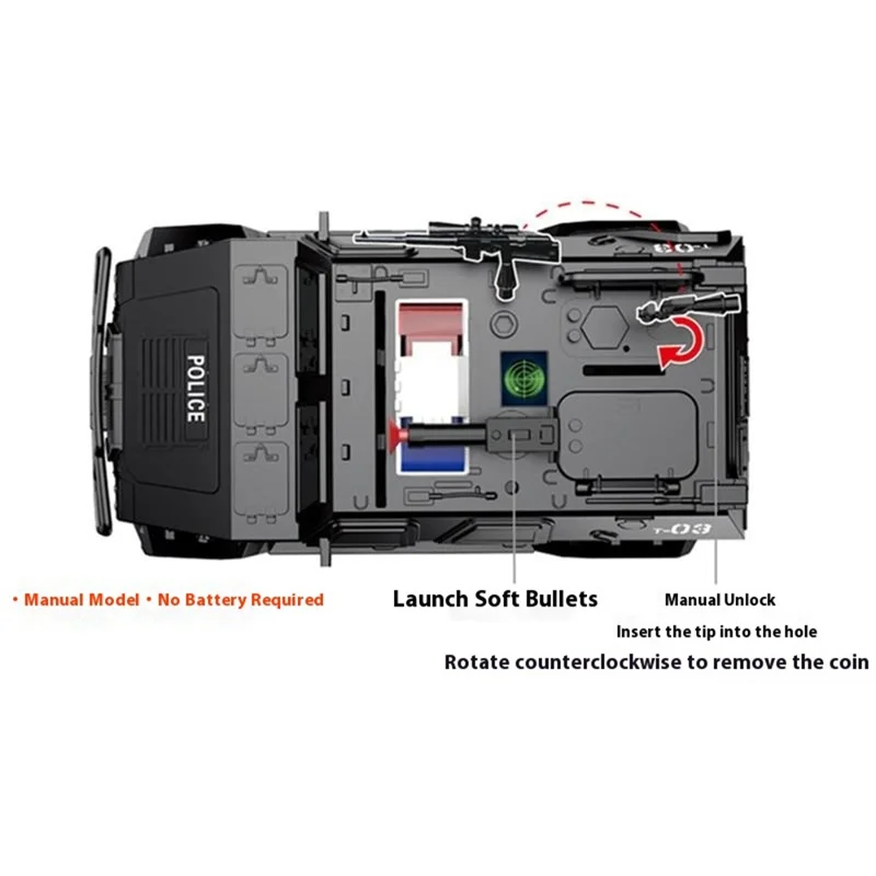 QY28528E Pengevogn Pengekasse til Børn med Manuelt Åbningsdør Sparebøsse Kreativ Tøjvognmodel til Drenge - Grøn