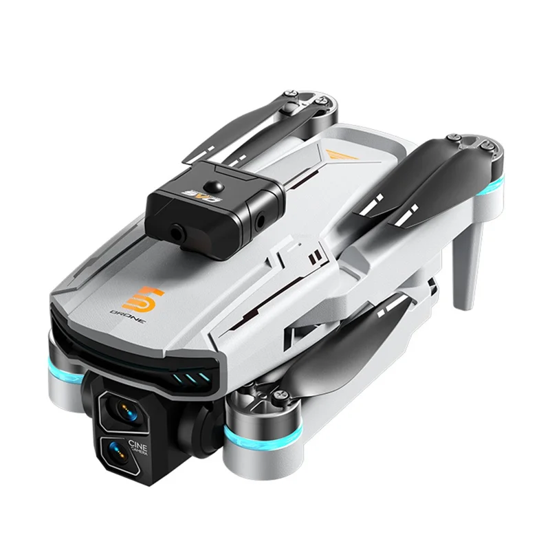 Z105 Dual Camera Smart Obstacle Avoidance Brushless Drone con Schermo Remoto da 4,3 Pollici, con 2 Batterie - Grigio