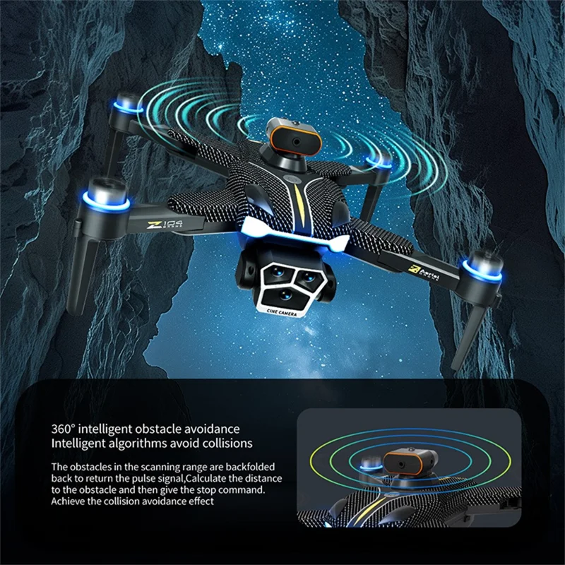 Z104 GPS-Drohne mit 4,5-Zoll-Bildschirm-Fernsteuerung, HD-Luftaufnahmen, bürstenloser Quadcopter, mit 3 Batterien