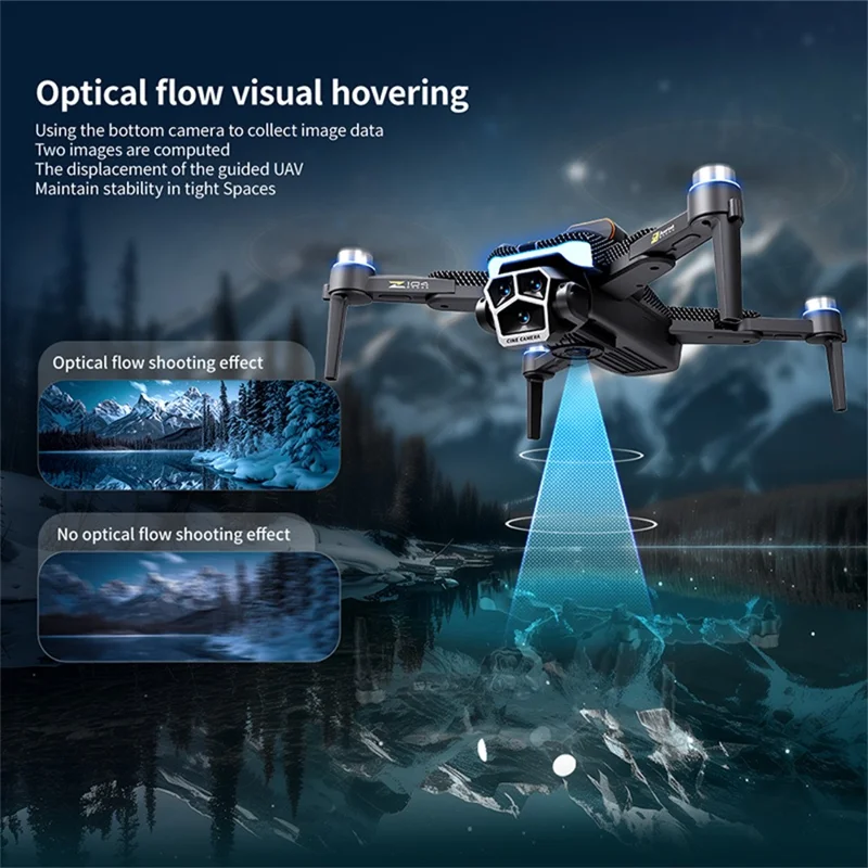 Drone Brushless Versão Padrão Z104 com Controle Remoto de Tela de 4,3 Polegadas, Posicionamento de Fluxo Óptico, Aeronave com 3 Baterias