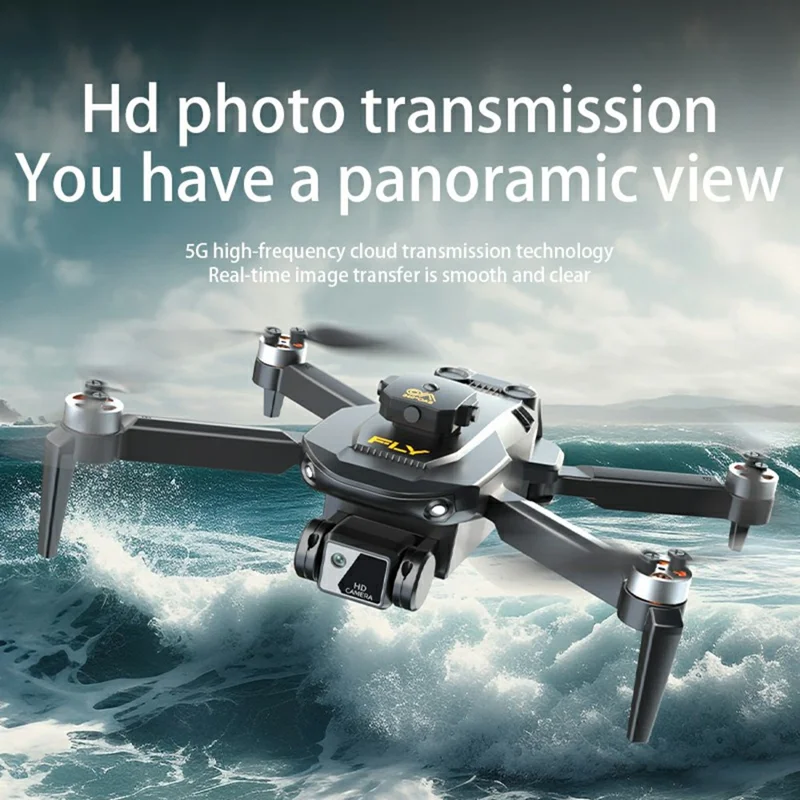 Z102 EIS Gimbal Foldable RC Quadcopter Dual Camera Optical Flow Positioning Brushless Drone, with 2 Batteries - Black