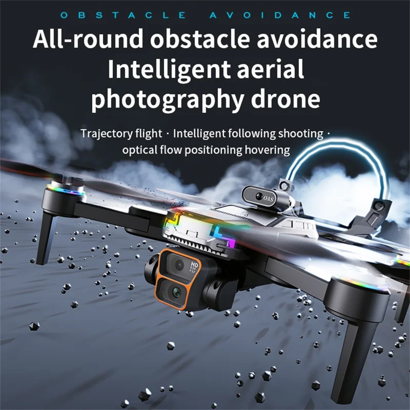 Drone Brushless Z2 com Posicionamento por Fluxo Óptico, Dobrável, com Tela Remota de 4,3 Polegadas e 3 Baterias - Preto