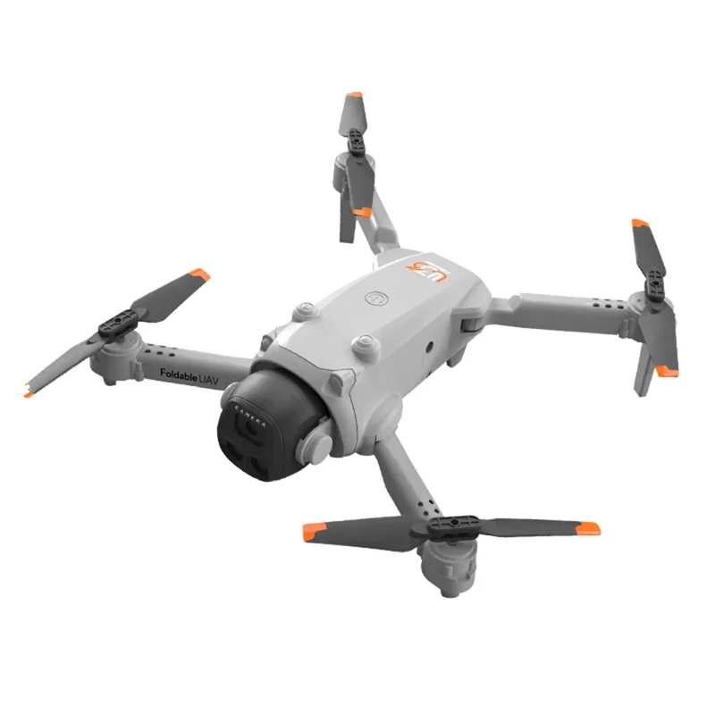 LU36 Dual Camera Remote Control Drone with LED Light Optical Flow Positioning Foldable Quadcopter, with 1 Battery - Grey
