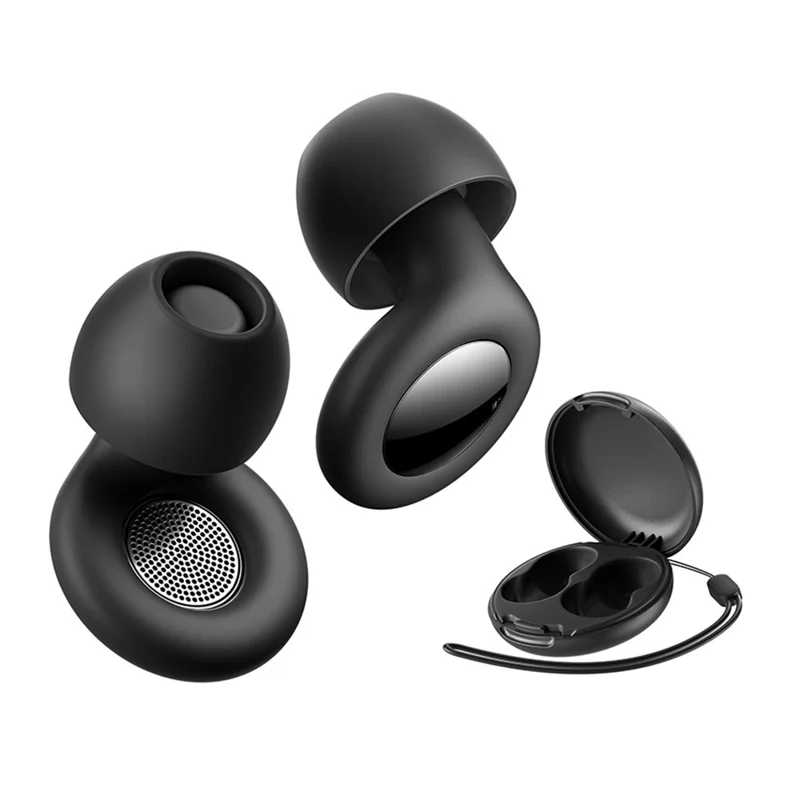 ESSAGER Noise Cancelling Sleeping Earplugs Noise Insulation Silicone Ear Protectors with Storage Case - Black