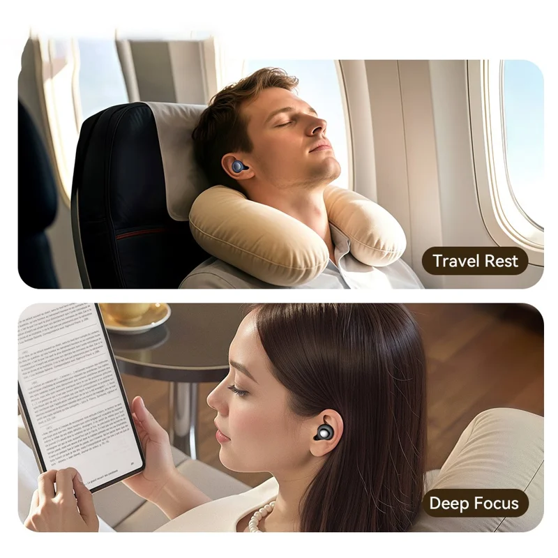 ESSAGER Noise Cancelling Sleeping Earplugs Noise Insulation Silicone Ear Protectors with Storage Case - Black