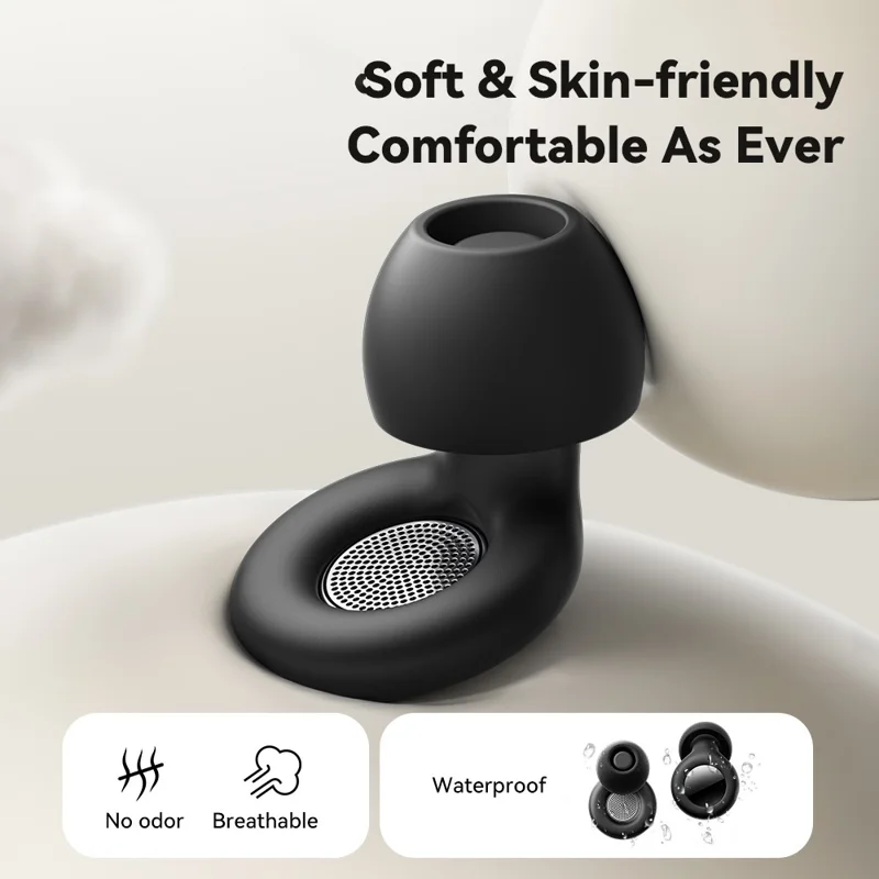 ESSAGER Noise Cancelling Sleeping Earplugs Noise Insulation Silicone Ear Protectors with Storage Case - Black