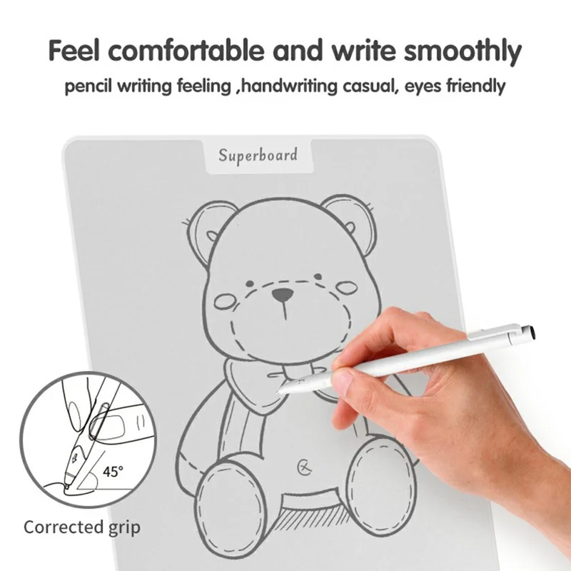 10 Inch ABS Plastic Magnetic Writing Tablet Nano Microcapsule Drawing Board with Eraser and Pen - Green