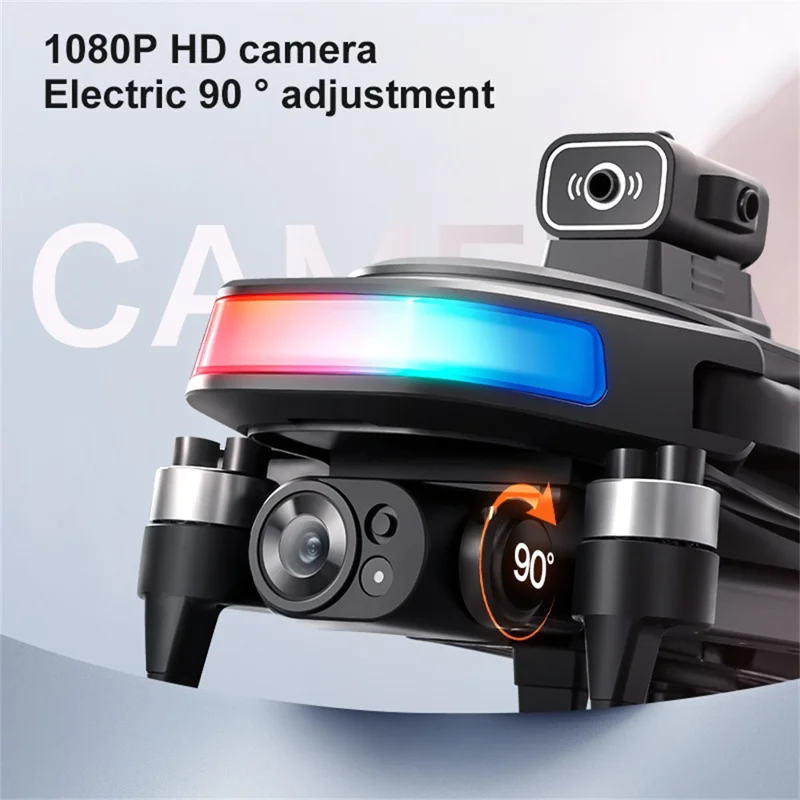 Câmera Aérea de Fotografia Panorâmica D19 1080P com Ângulo Amplo, Drone Dobrável com Motor Sem Escova e Controle Remoto com Tela de 4,5 Polegadas, com 1 Bateria