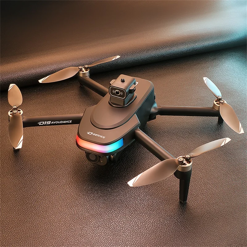 Câmera Aérea de Fotografia Panorâmica D19 1080P com Ângulo Amplo, Drone Dobrável com Motor Sem Escova e Controle Remoto com Tela de 4,5 Polegadas, com 1 Bateria