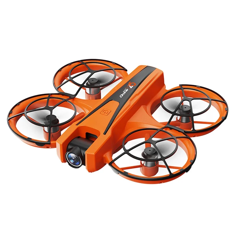 YL05 HD luftfoto kvadrokopter med 4,3 tommer skærmkontroller, optisk flow-positionering, børsteløs RC-droner med LED-lys, med 1 batteri - Orange